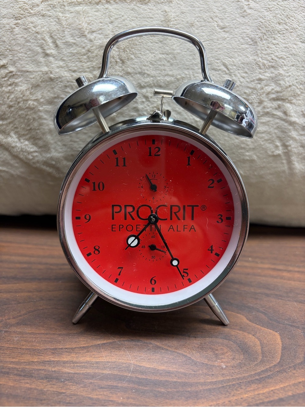 Vintage Procrit Epoetin Alfa Pharma Promo Twin Bell Alarm Clock Lance Armstrong